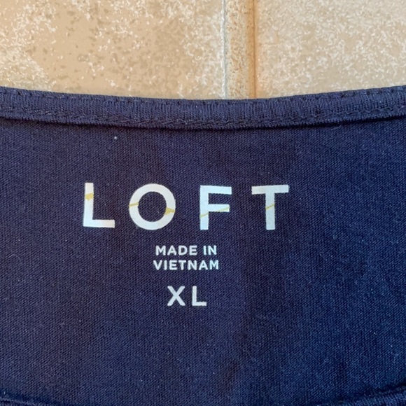 LOFT Navy Shirt - Picture 2 of 5